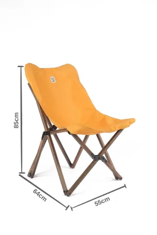 BAG THE JOY AHŞAP KATLANIR MASA SANDALYE SETİ – ANTRASİT – HARDAL -60*60*55