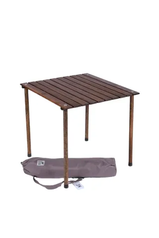 BAG THE JOY AHŞAP KATLANIR MASA SANDALYE SETİ – ANTRASİT- TURUNCU – 60*60*55