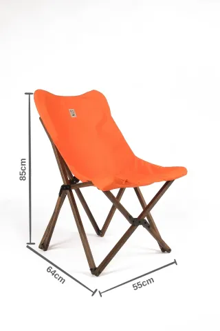 BAG THE JOY AHŞAP KATLANIR MASA SANDALYE SETİ – ANTRASİT- TURUNCU – 60*60*55