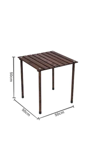 BAG THE JOY AHŞAP KATLANIR MASA SANDALYE SETİ – ANTRASİT – KOYU GRİ – 50*50*50cm