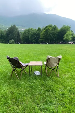 BAG THE JOY AHŞAP KATLANIR MASA SANDALYE SETİ – ANTRASİT – KOYU GRİ – 50*50*50cm