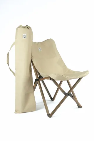 BAG THE JOY AHŞAP KATLANIR MASA SANDALYE SETİ – ANTRASİT – BEJ – 50*50*50cm