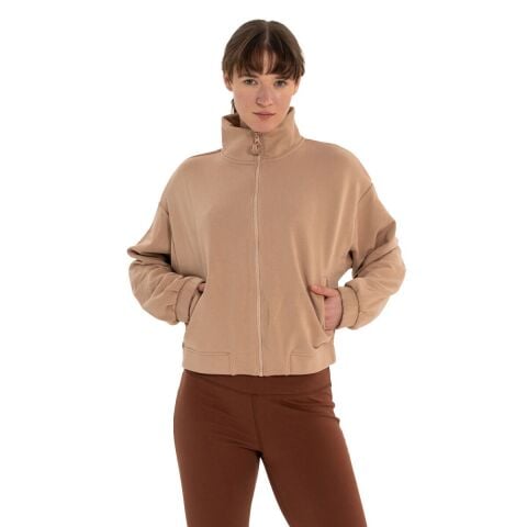 Inguz Dik Yaka Fermuarlı Sweatshirt