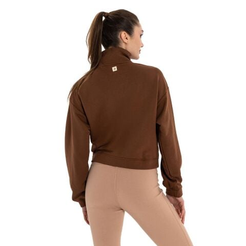 Inguz Dik Yaka Fermuarlı Sweatshirt