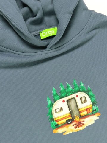 Mavi Çekme Karavan Sweatshirt