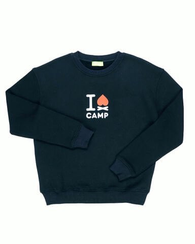 Siyah I Love Camp Sweatshirt