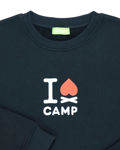 Siyah I Love Camp Sweatshirt