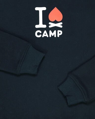Siyah I Love Camp Sweatshirt