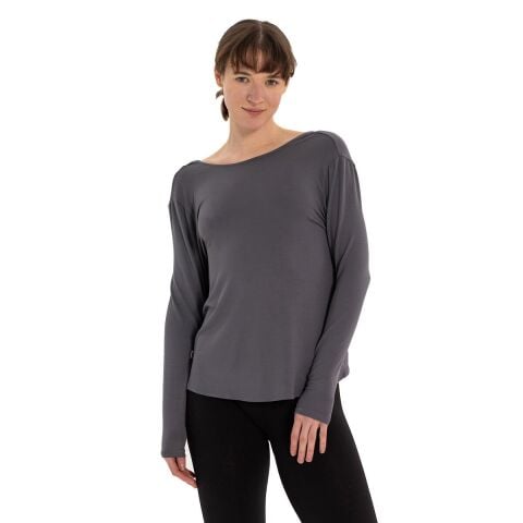 Inguz Sırt Detay Uzun Kollu Modal Yoga T-Shirt