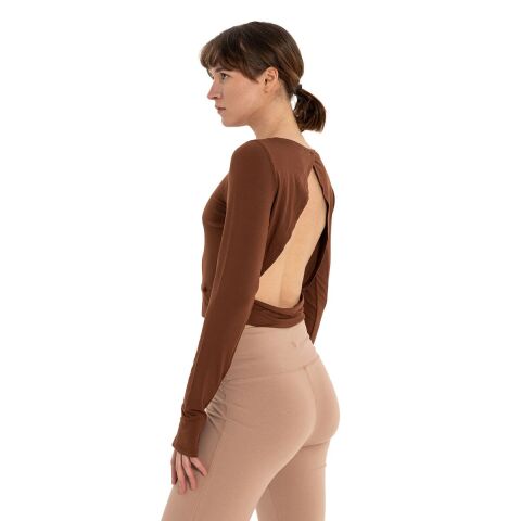 Inguz Sırtı Üçgen Detay Parmak Geçmeli Modal T-Shirt