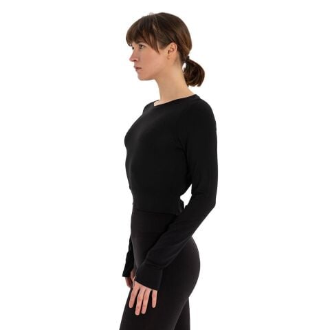 Inguz Sırtı Üçgen Detay Parmak Geçmeli Modal T-Shirt