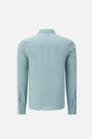 V-CLUTCH ERKEK KETEN GOMLEK ACIK MAVI L