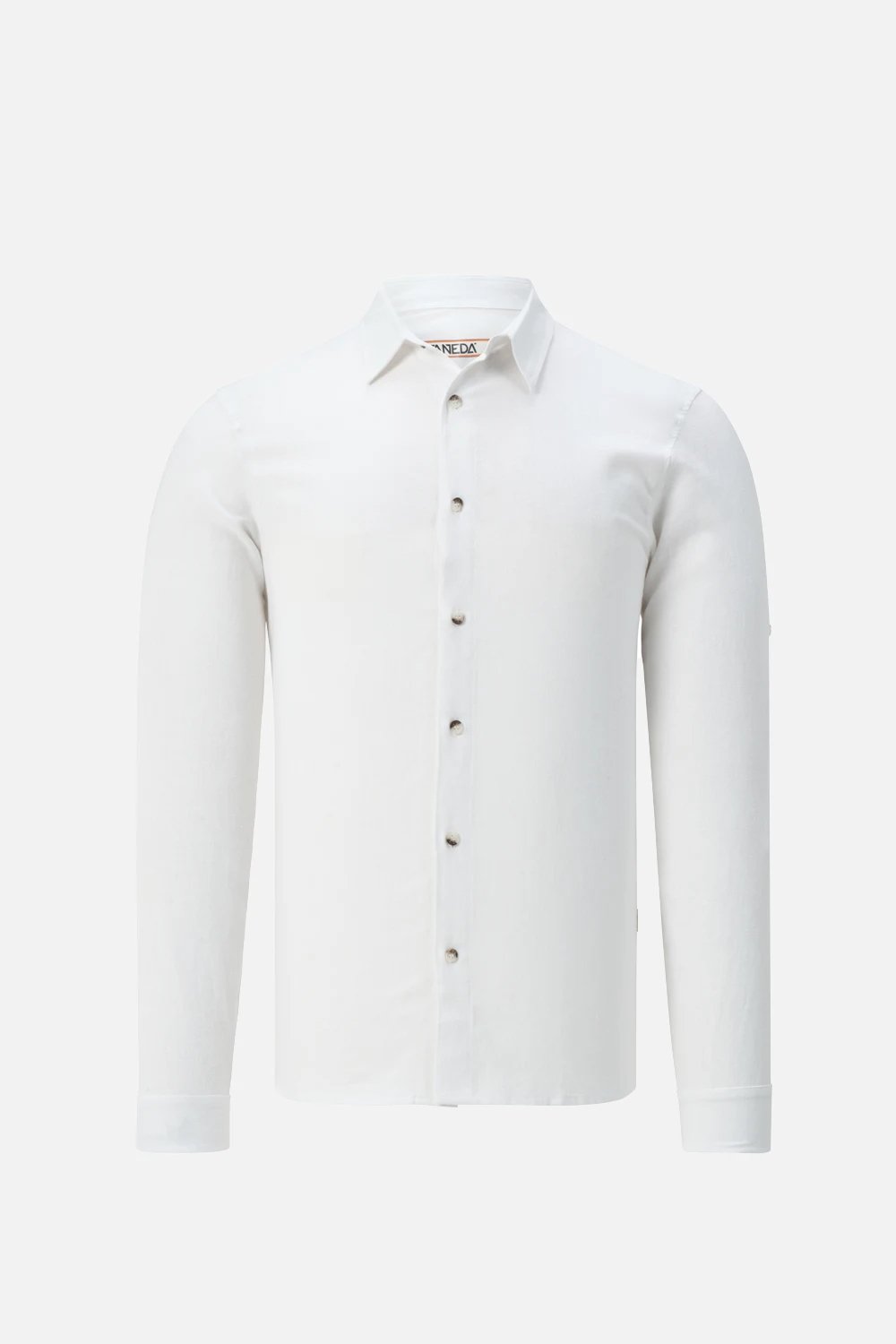 V-CLUTCH ERKEK KETEN GOMLEK BEYAZ L