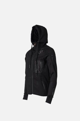 Double Faced Fermuarlı Kapusonlu Ust Siyah