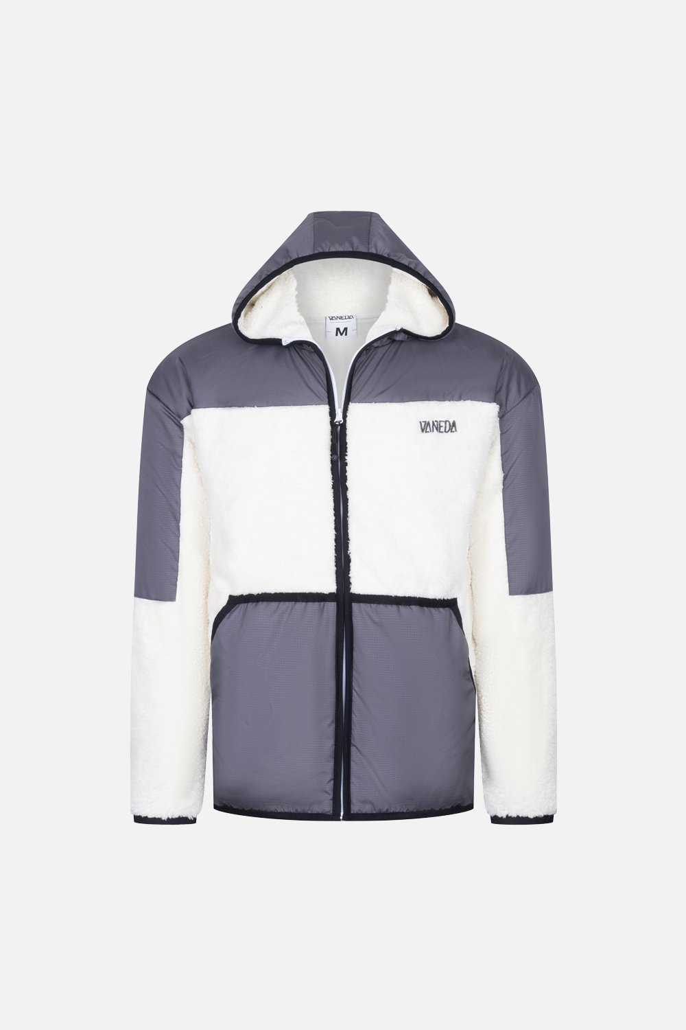 Vaneda Sherpa Ceket Ekru/Gri