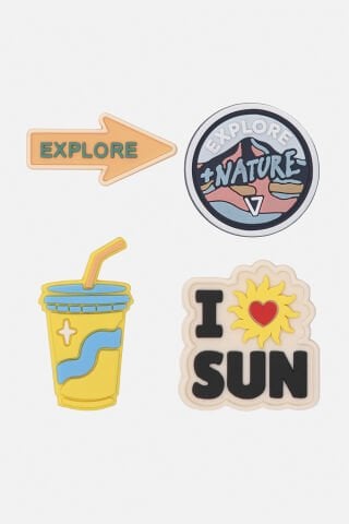 Explore Unisex Renkli 4'lü Terlik Süsü