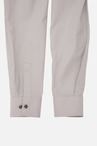 RELAXED FIT SIRT DESEN BASKILI COTON ERKEK GOMLEK GRİ