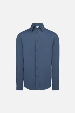 RELAXED FIT COTON ERKEK GOMLEK MAVI