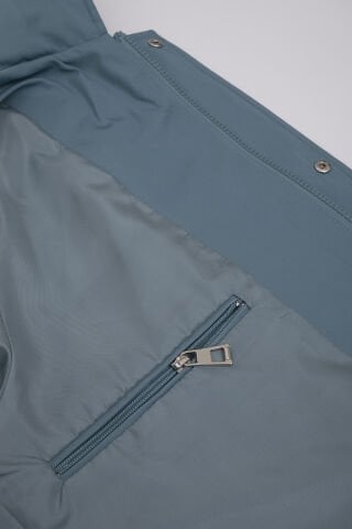 OVERSIZED SIRT DESEN BASKILI CEPLI PARDESU MAVI