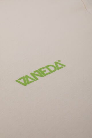 OVERSIZED FIT SIRT DESENLİ ERKEK TSHIRT EKRU