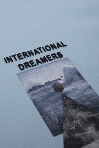 OVERSIZED FIT DREAMER ERKEK TSHIRT MAVI