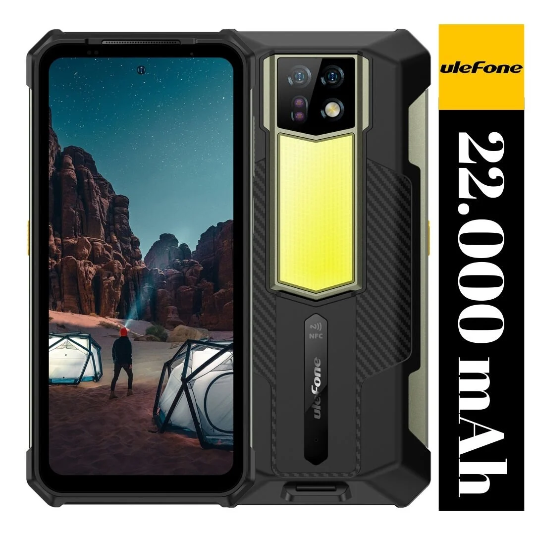 Ulefone Armor 24 Android 14 22000mAh Mega Batarya Kamp Işığı, 12GB RAM +256GB, 6.78'' Cep Telefonu (Ulefone Türkiye Garantili)