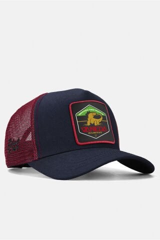 VANEDAXBLACKBÖRK SAPKA TRUCKER LACIVERT BORDO - ASLAN