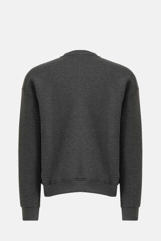 Bisiklet Yaka Oversized Fit Next Unisex Sweatshirt Antrasit