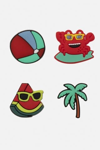 Summer Unisex Renkli 4'Lü Terlik Süsü