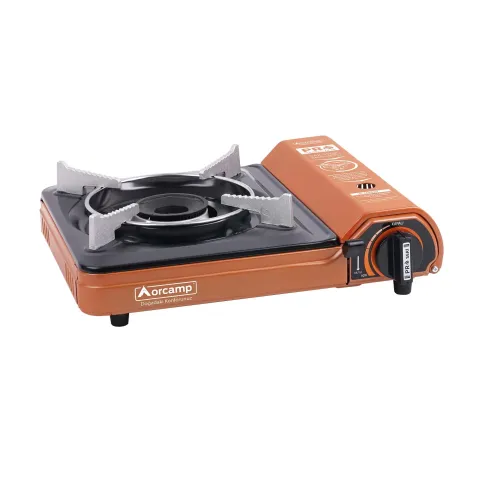 Orcamp Tekli Portatif Ocak Gaz Stop Emniyetli Turuncu