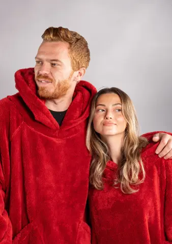 Welsoft Giyilebilir Tv Battaniyesi T-warmie Kırmızı