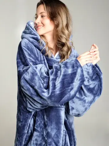 Giyilebilen Battaniye Warmie Lacivert