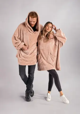 Welsoft Giyilebilir Tv Battaniyesi T-warmie Pudra