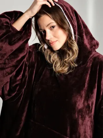 Giyilebilen Battaniye Warmie Bordo