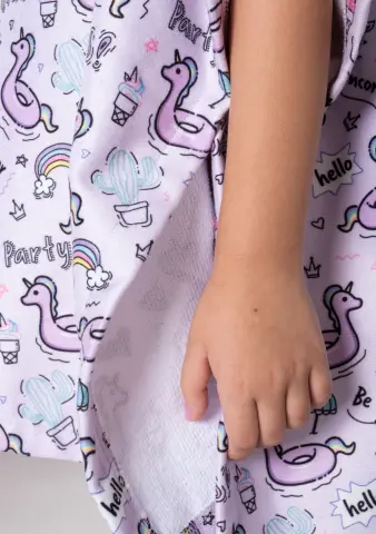 Çocuk Kapüşonlu Plaj Havlu - Unicorn