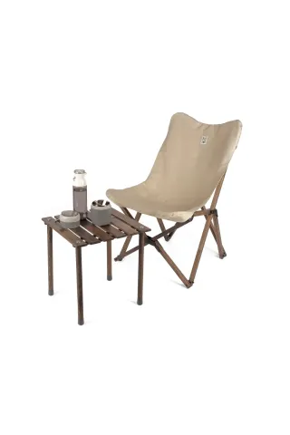 BAG THE JOY AHŞAP KATLANIR RULO KAMP MASASI / ANTRASİT (40*40*40)