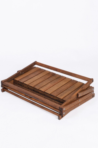 BAG THE JOY AHŞAP PORTATİF KATLANIR KAMP RAFI – KAHVERENGİ