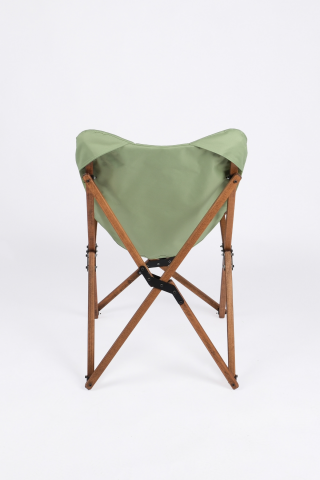 BAG THE JOY KATLANIR AHŞAP KAMP ve BAHÇE SANDALYESİ – KAHVERENGİ İSKELET –  SU YEŞİLİ KILIF