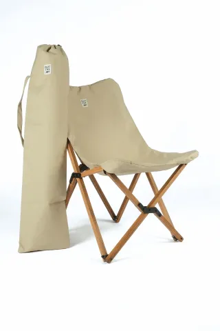 BAG THE JOY AHŞAP KATLANIR MASA SANDALYE SETİ – KAHVERENGİ – BEJ – 70*70*55cm