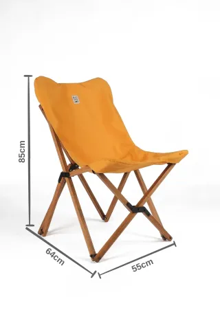 BAG THE JOY AHŞAP KATLANIR MASA SANDALYE SETİ – KAHVERENGİ – HARDAL – 70*70*55