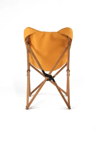 BAG THE JOY AHŞAP KATLANIR MASA SANDALYE SETİ – KAHVERENGİ – HARDAL – 70*70*55