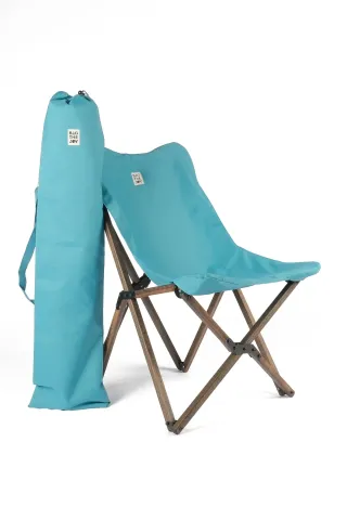 BAG THE JOY AHŞAP KATLANIR MASA SANDALYE SETİ – ANTRASİT- TURKUAZ – 70*70*55